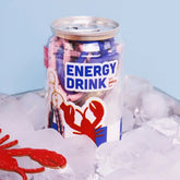 DIY Energy Drink Kit mit bunten Schnüren und Hummer-Motiv, perfekt für kreative Bastelprojekte