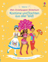 Anziehpuppen-Stickerbuch Kostüme und Trachten aus aller Welt Usborne Verlag
