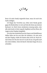 Seite aus Kinderbuch mit Text über Handy und Schere, ideal für nachhaltiges Spielzeug & Bücher