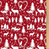 Baumwollstoff Wichtelwald rot Acufactum