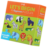 Crocodile Creek Tierpuzzle für Kleinkinder ab 2 Jahren, 10 einfache Puzzles mit bunten Tieren
