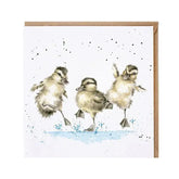 Grußkarte - Puddle Ducks - 3 Entchen in der Pfütze - JCS194 Wrendale