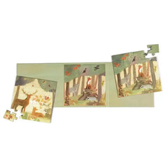 Magnetisches Puzzle-Buch Wald, mit 2 Puzzeln