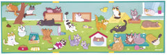 Bunte Katzen-Puzzle-Spielmatte mit nachhaltigem Holzspielzeug für Kinder, ideal als Geschenk