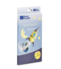 Becks Plastilin Nachtlicht-Knete mit Rakete, Mond und Sternen – kreatives Knetspielzeug für Kinder