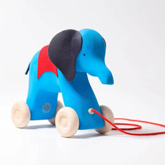 Nachzieh-Elefant blau Grimms