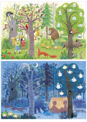 Puzzle 54 Teile - Tag & Nacht - doppelseitig Londji