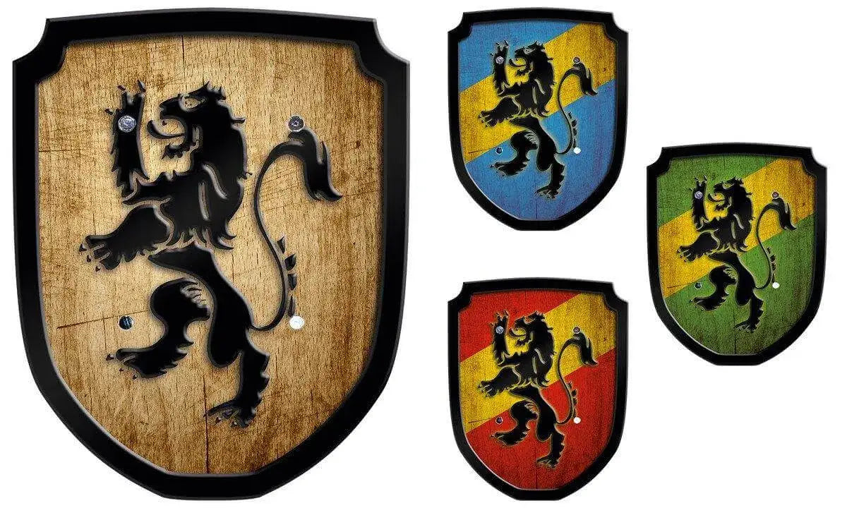 Schild Löwe (blau&rot) Holzspielerei