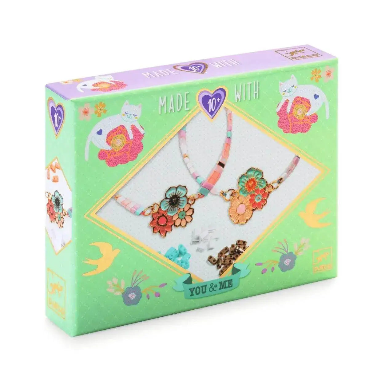 Schmuck basteln Blumen - 94 Perlen Djeco