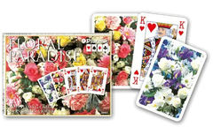 Spielkarten für Bridge - Floral Paradise Blue Piatnik