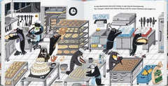 Pinguine in Bäckerei mit frischem Brot und Kuchen, nachhaltiges Spielzeug für Kinder