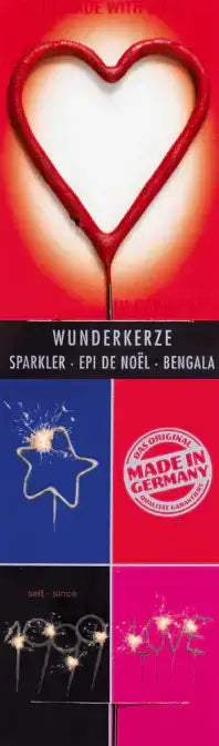 Wunderkerze Herz rot Wondercandle