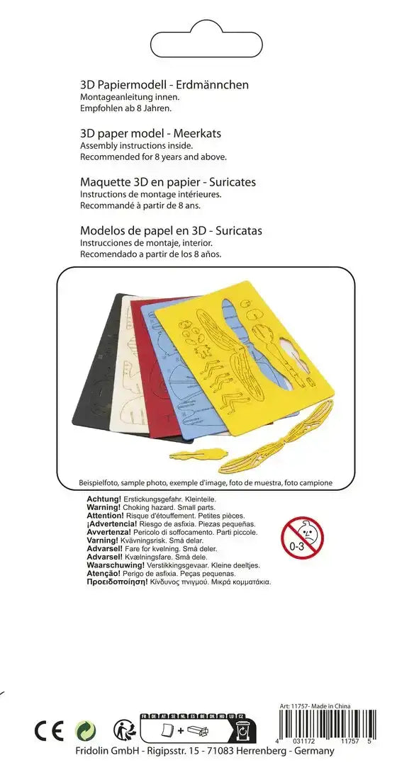 3D Erdmännchen Papiermodell - Fridolin