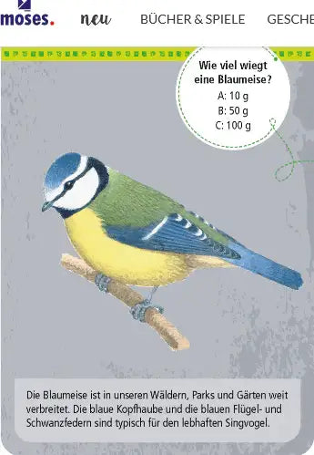 50 heimische Tiere in Stadt & Garten Moses