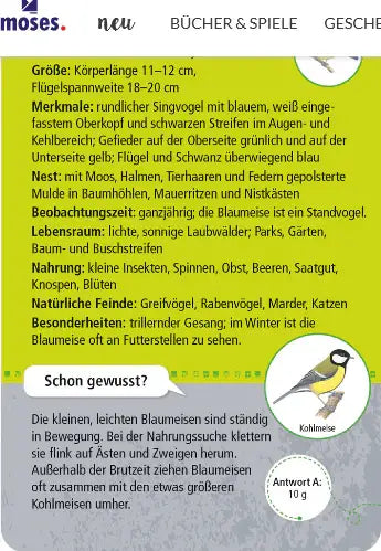 50 heimische Tiere in Stadt & Garten Moses
