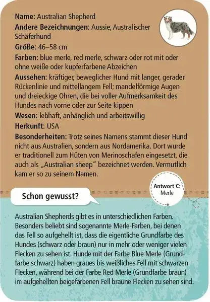 50 Hunde bestimmen – Wissensspiel für Hundefreunde - 9769 Moses