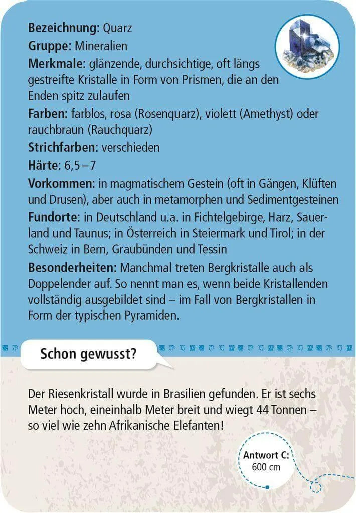 50 Mineralien und Steine Moses