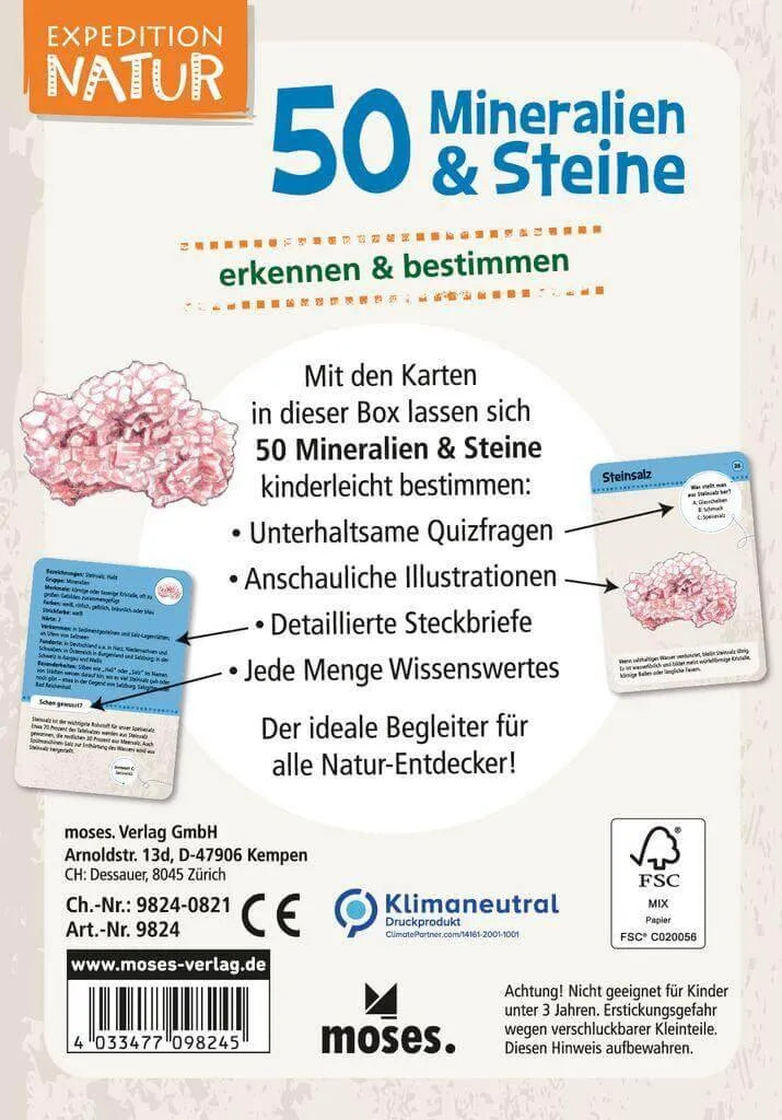 50 Mineralien und Steine Moses