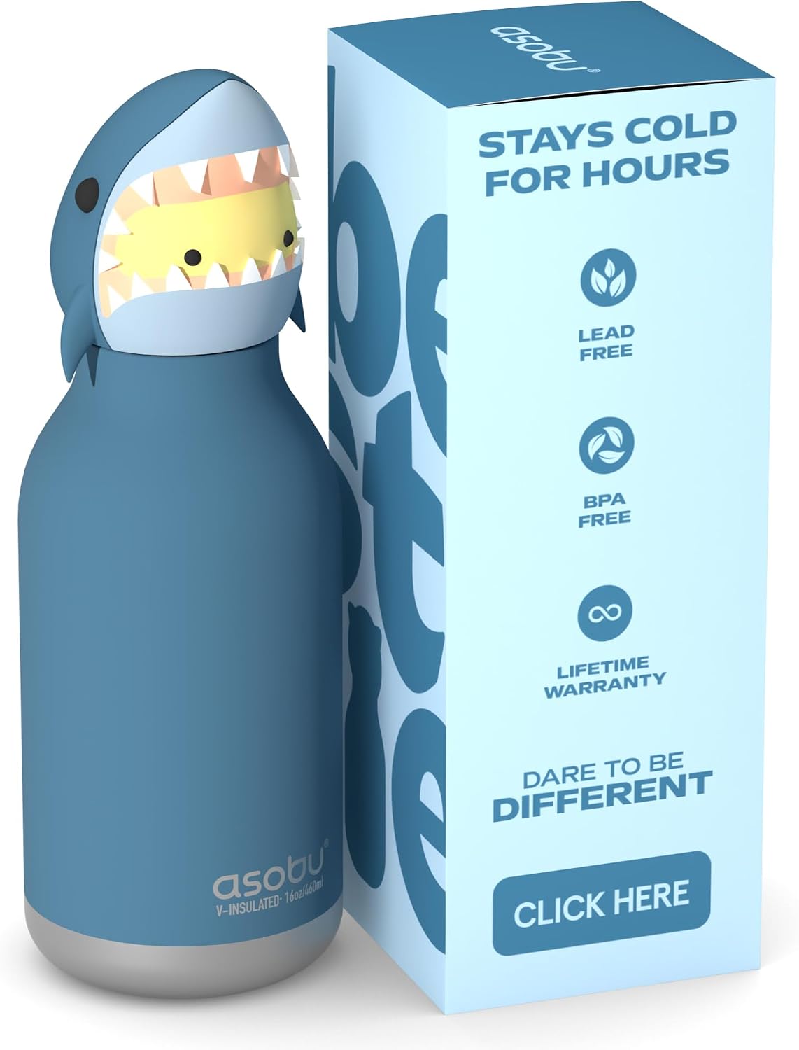 Trinkflasche Hai 460ml Thermo