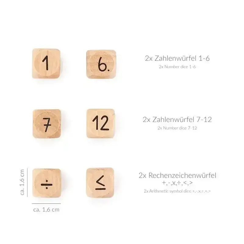 ABC CHAMPIONS - Holzlernspiel Zahlenwürfel - 91267665 Trendhaus