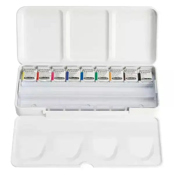 Aquarellkasten Akademie - 9x 1/2 Näpfchen - 75790 Schmincke