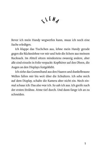 Seite aus Kinderbuch mit Text über Handy und Schere, ideal für nachhaltiges Spielzeug & Bücher
