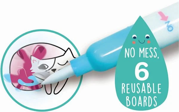 Blaue Wachsmalstift mit wiederverwendbaren Boards, ideal für nachhaltiges Kinderzeichenspielzeug