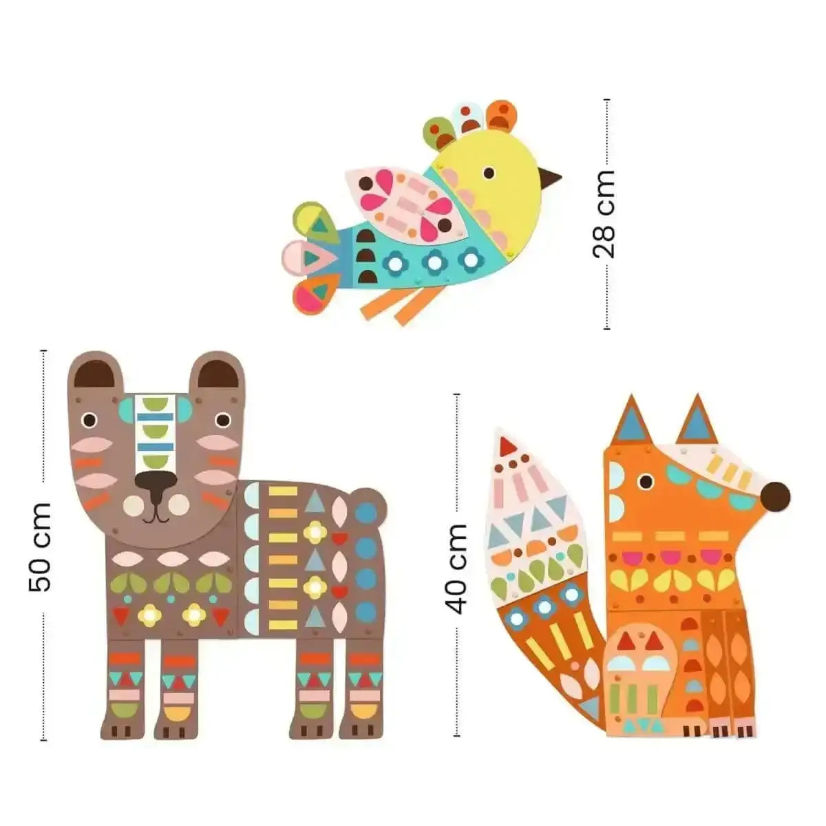 Basteln mit Papier - 3 riesige Tiere Djeco