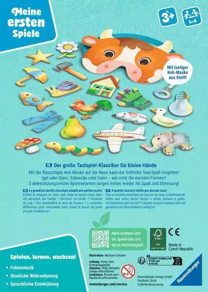 Bunte Spielzeug-Sammlung mit Kuh-Maske, Werkzeugen & Tierfiguren für Kleinkinder ab 3 Jahren