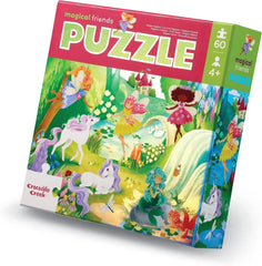 Magisches Freunde Puzzle mit Feen, Einhörnern und Märchenschloss, 60 Teile, ab 4 Jahren