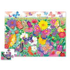 Bunte Schmetterlinge & Blumen Puzzle für Kinder, nachhaltiges Spielzeug mit farbenfroher Naturmotiv
