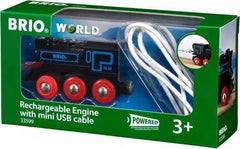 BRIO Schwarze Akku Lok mit USB Brio
