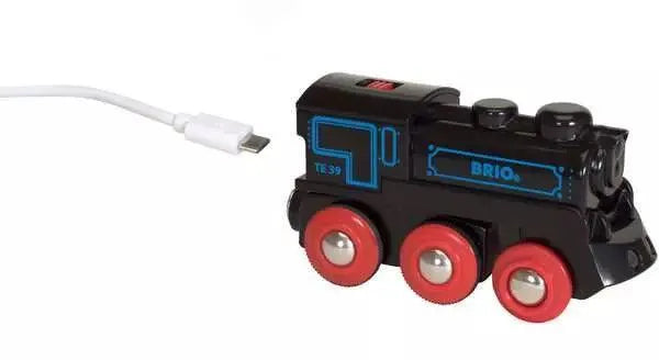 BRIO Schwarze Akku Lok mit USB Brio