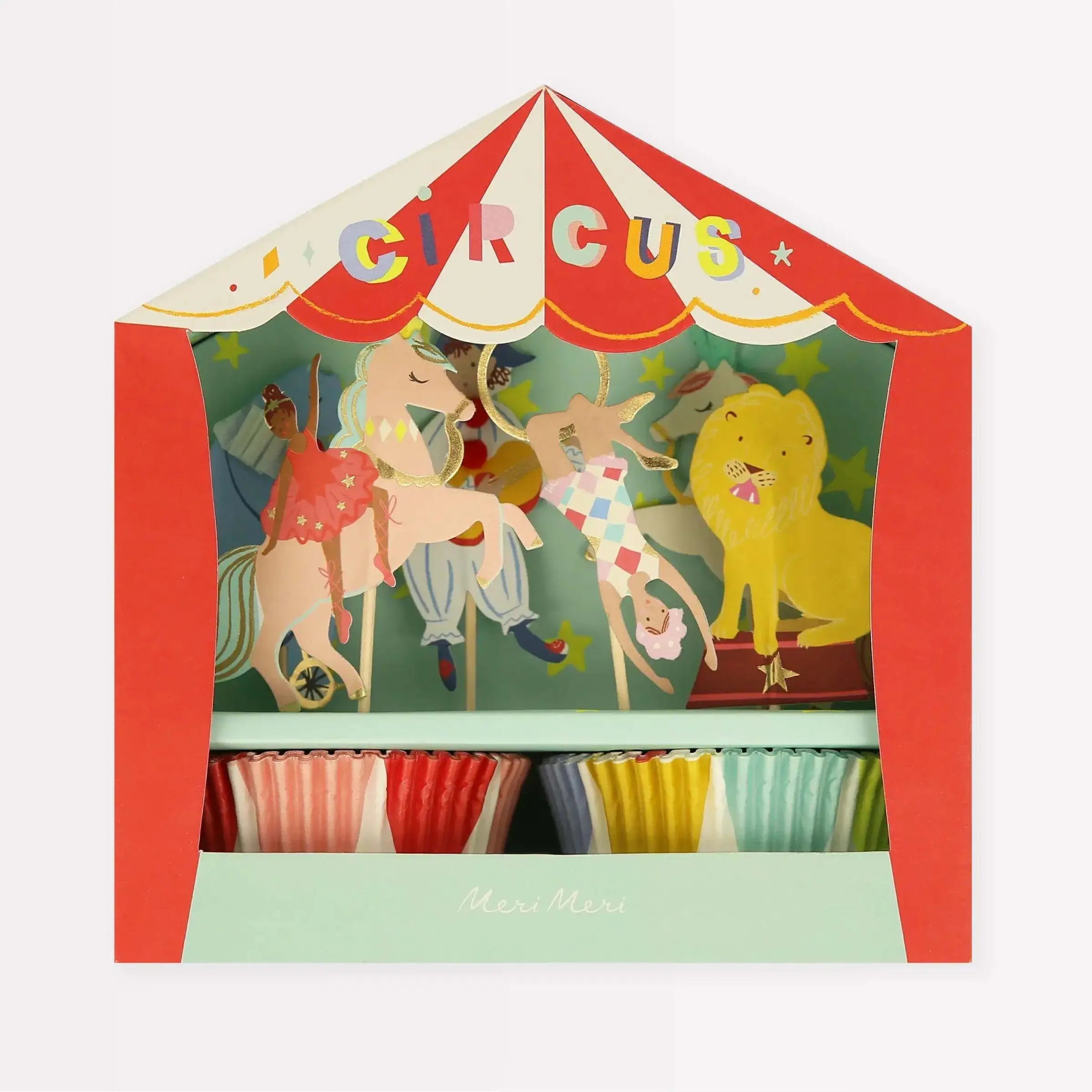Cupcake Kit Circus - im Zirkuszelt Meri Meri