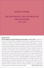 Die Entstehung und Entwicklung der Eurythmie 1922-1924 - 9783727427794 Rudolf Steiner Verlag