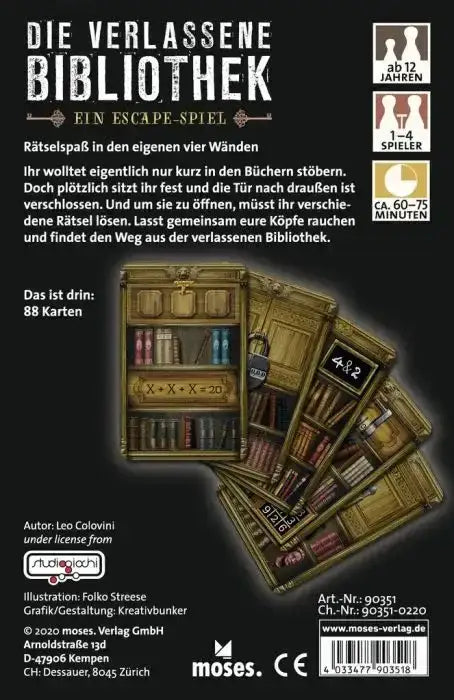 Die verlassene Bibliothek - Escape-Spiel - 90351 Moses