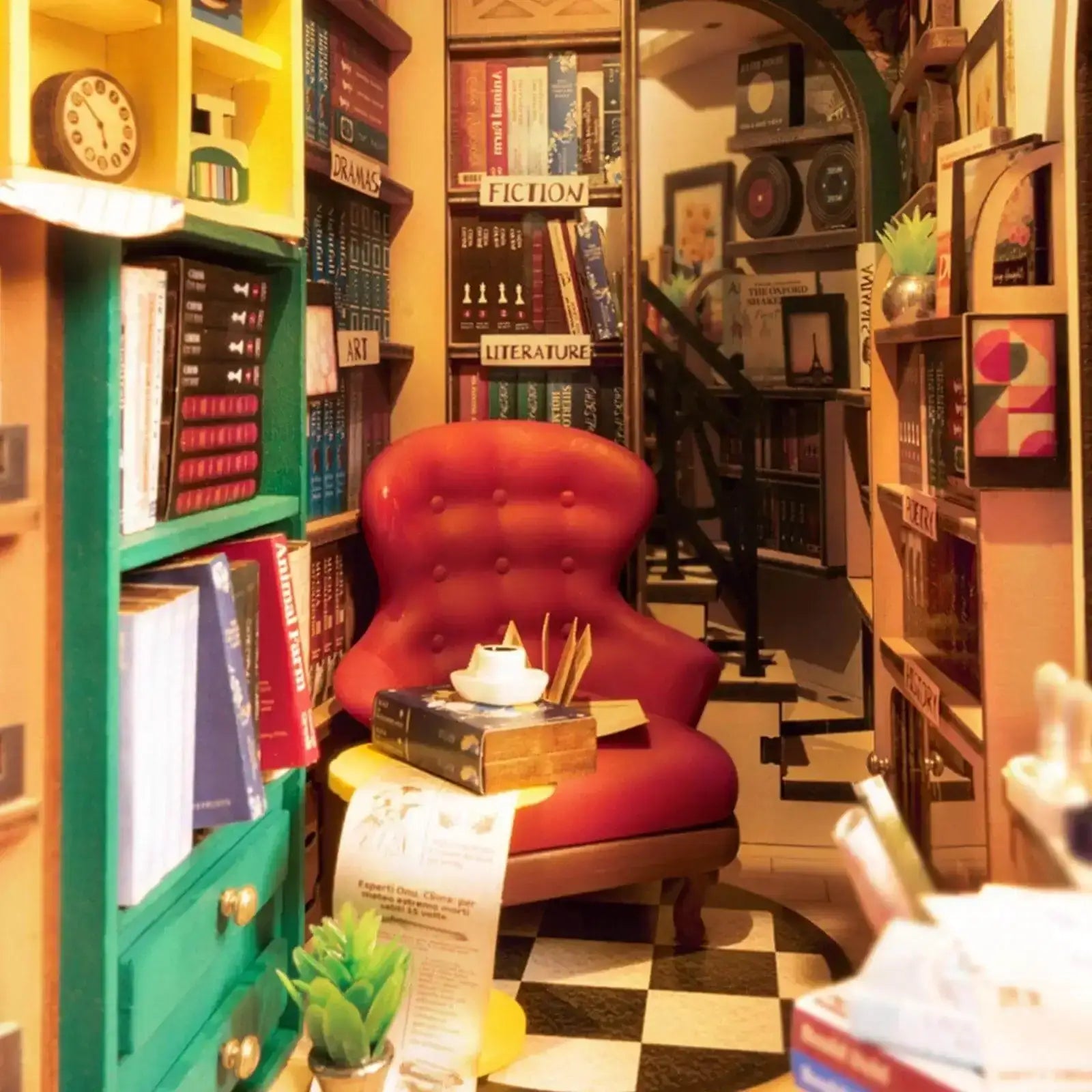 DIY Buchstütze - Book Nook Shakespeare Bookstore Robotime