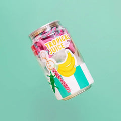 Tropical Juice DIY Bastelset mit bunten Schnüren und Anhängern in Dosenverpackung