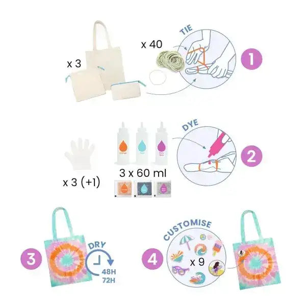 DIY Tie-Dye Taschen - DJ07942 Djeco