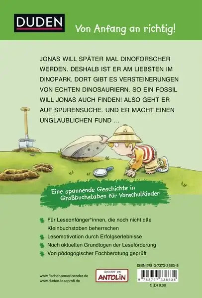 duden-leseprofi-grossbuchstaben-das-geheimnis-der-dinospur-erstes-lesen-gebundene-ausgabe-annette-neubauer1 - kunstundspiel 