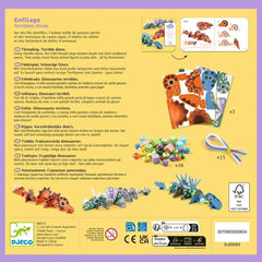 Dinosaurier-Bastelset mit Holzperlen & Kartonteilen zum Selbermachen – nachhaltiges Spielzeug für Kinder