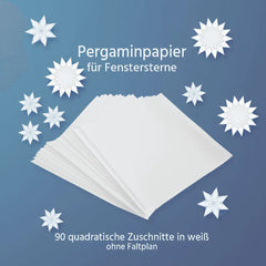 Fensterstern Zusatzpapier Pergaminpapier 90 Stück weiss