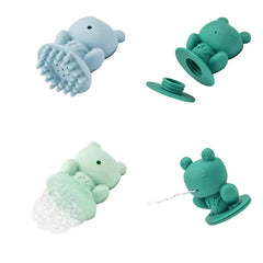 Badespielzeug Bär mit Saugnapf, Schaum- und Wasserspritzfunktion in Pastellfarben