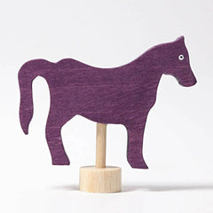 Geburtstagsstecker Pferd violett Grimms