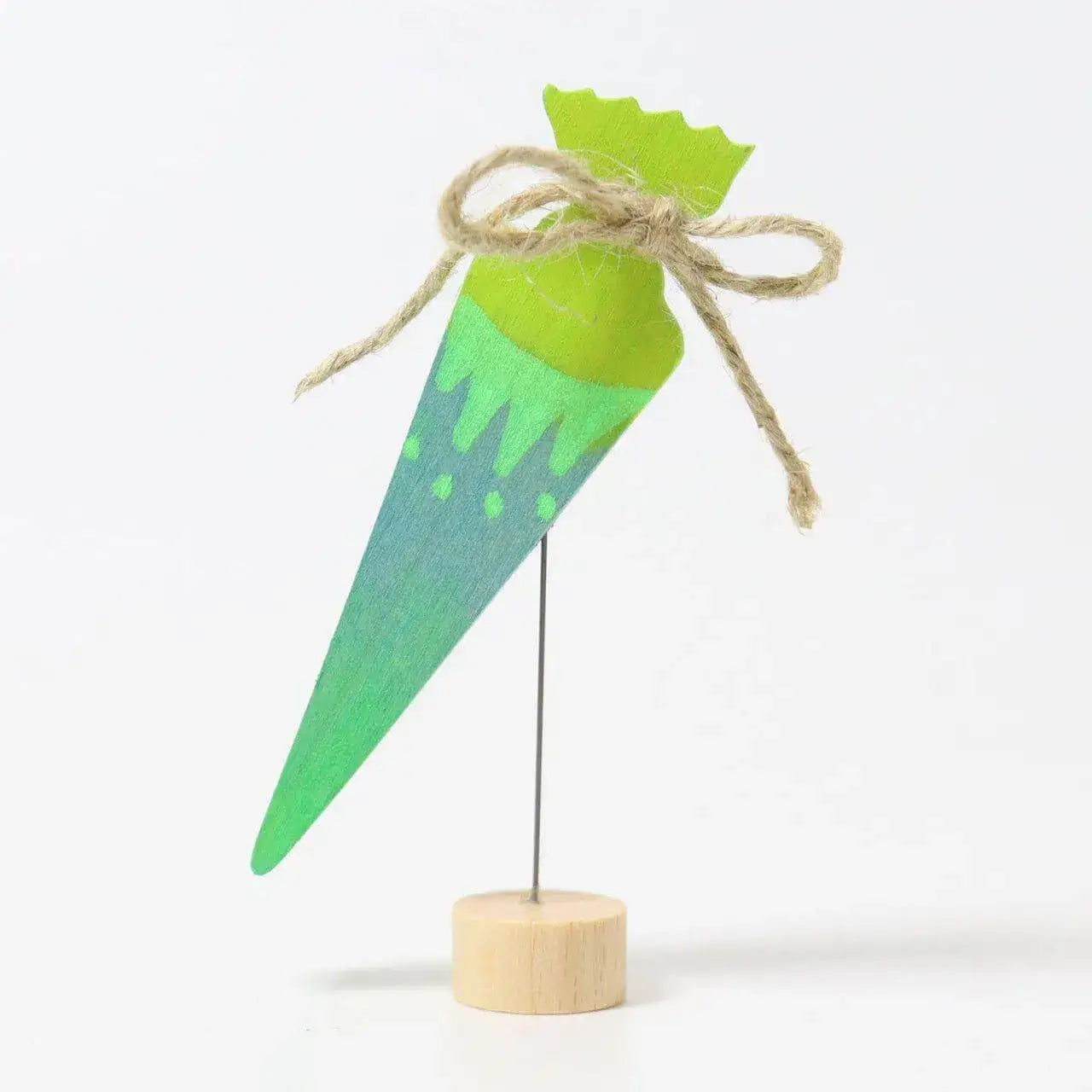 Geburtstagsstecker Schultüte - Neongrün Grimms