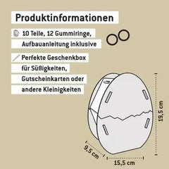 Geschenkbox Osterei Bausatz creme