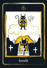 golden-black-cat-tarot-hochwertige-stuelpdeckelschachtel-mit-goldfolie-gebundene-ausgabe-helena-de-almeida2 - kunstundspiel 