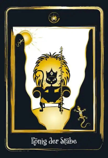 golden-black-cat-tarot-hochwertige-stuelpdeckelschachtel-mit-goldfolie-gebundene-ausgabe-helena-de-almeida6 - kunstundspiel 
