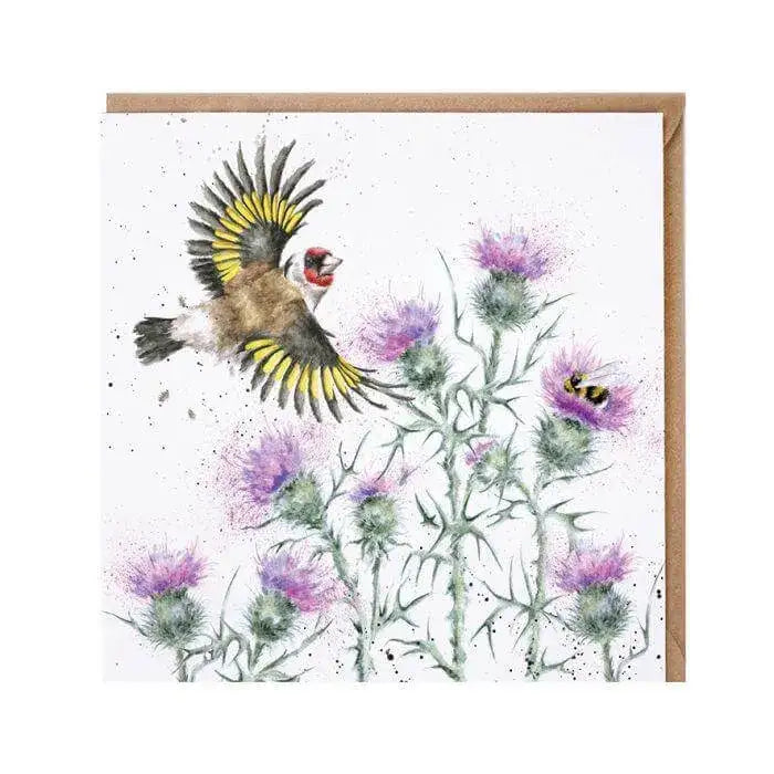 Grußkarte - Federn und Disteln Wrendale