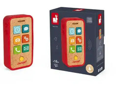 Holzhandy mit 7 Sounds Jura Toys